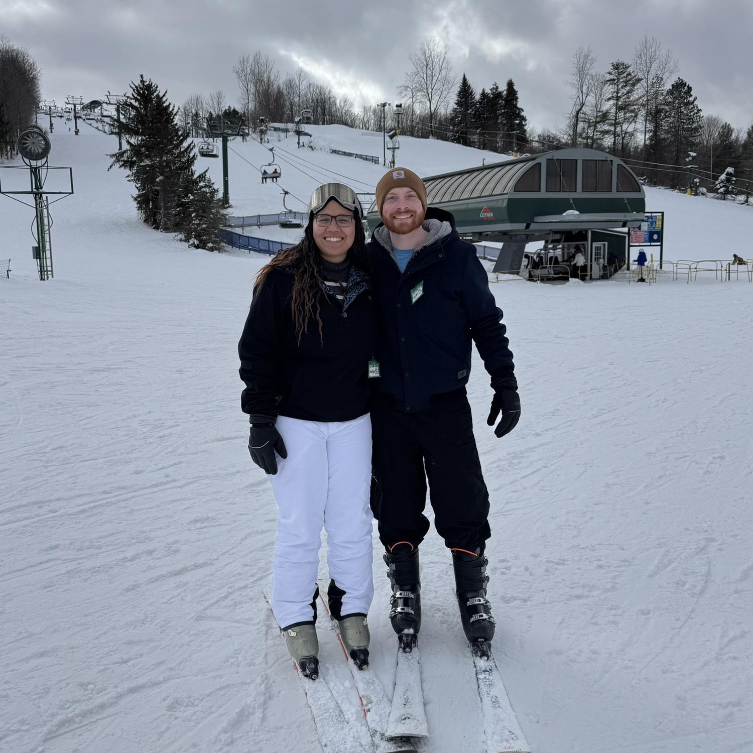 Ambar's first time skiing!