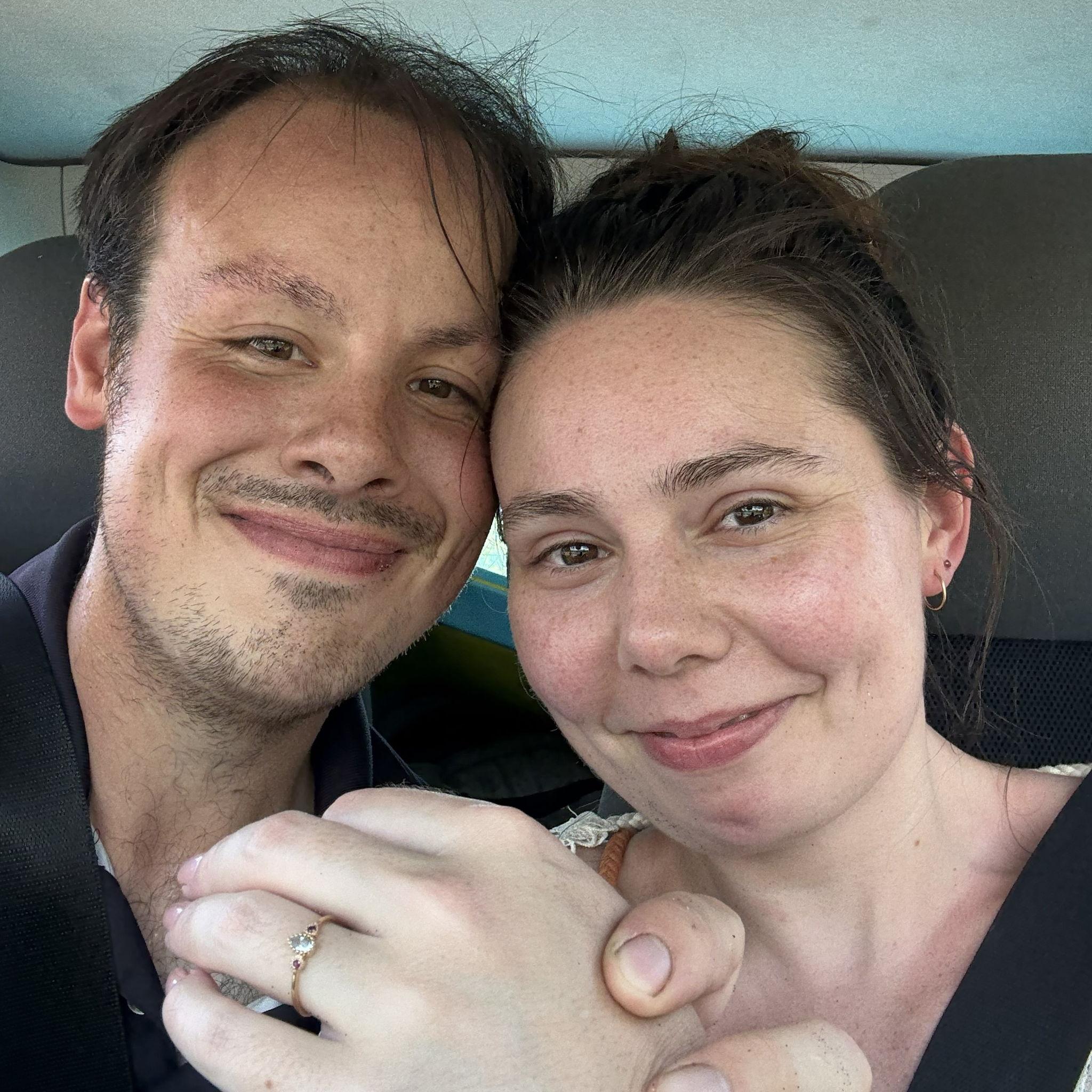 Right after we got engaged at Ho'okena beach!