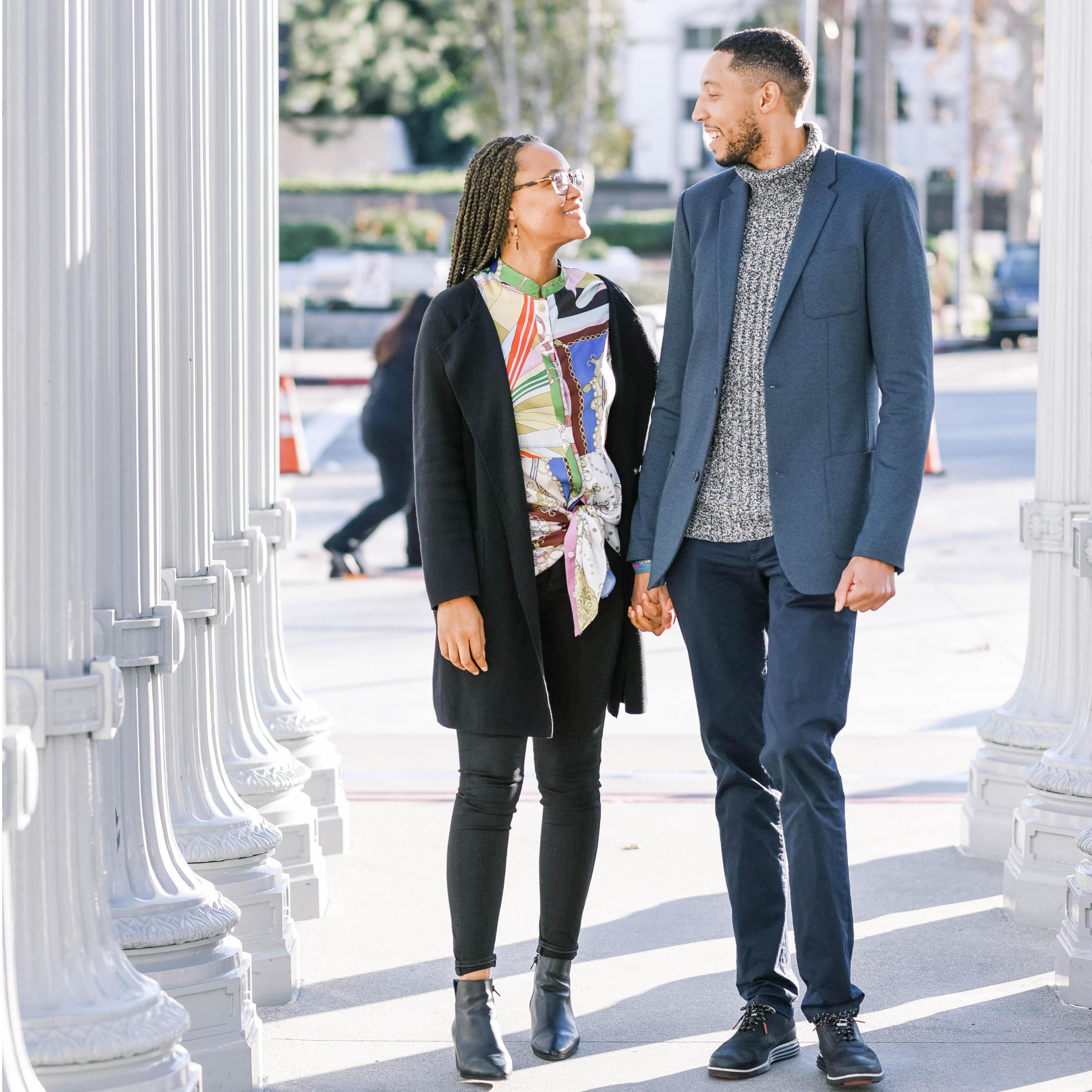 Gazing into one another eyes after Karlon proposed.