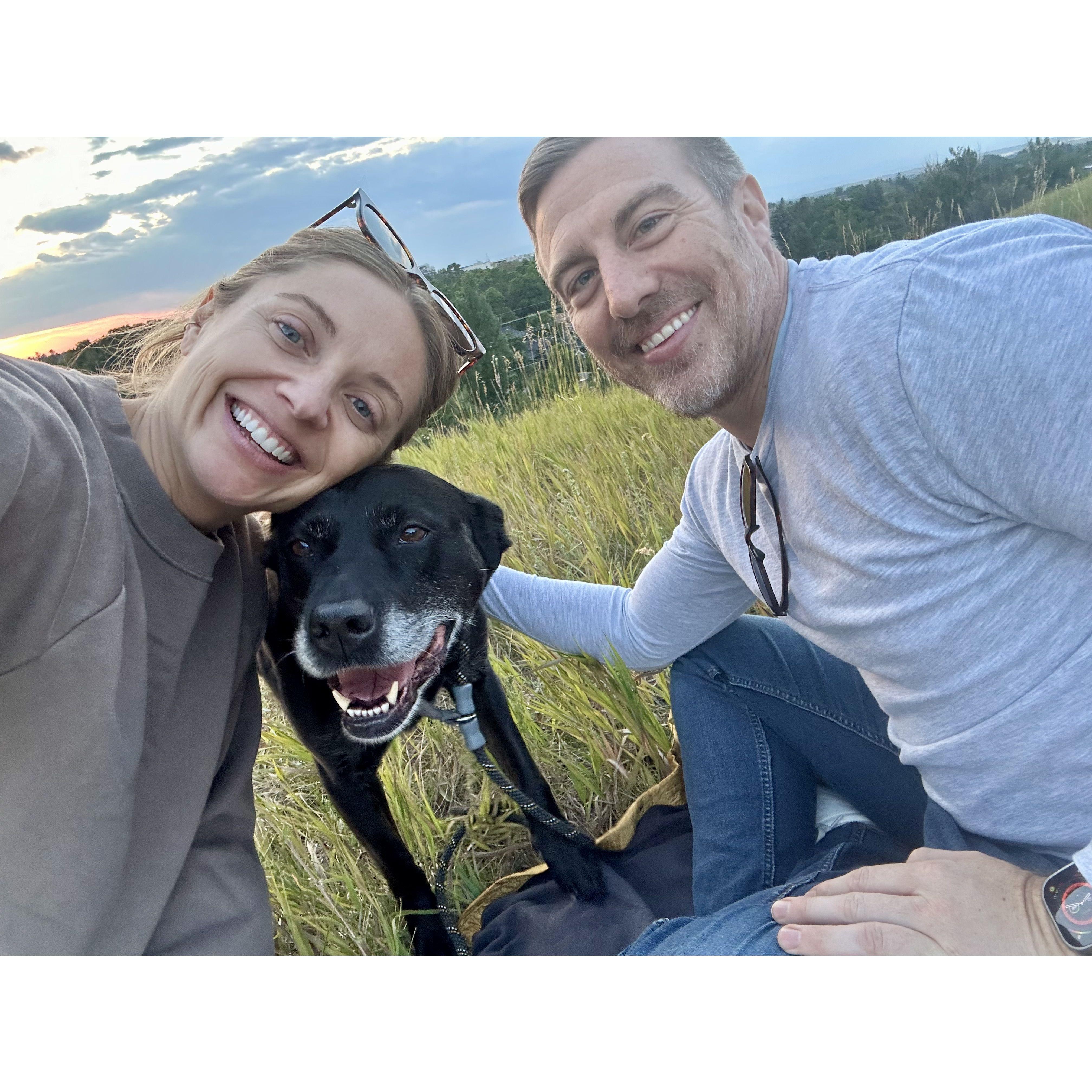 Pete's Hill family (minus Olive) weekend picnic/hike.