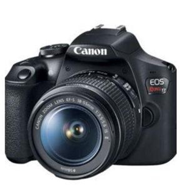 Canon - EOS Rebel T7 DSLR Video Two Lens Kit with EF-S 18-55mm and EF 75-300mm Lenses - Black