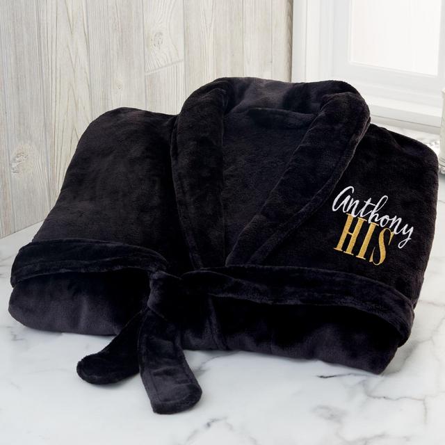 Hers Embroidered Luxury Fleece Robe