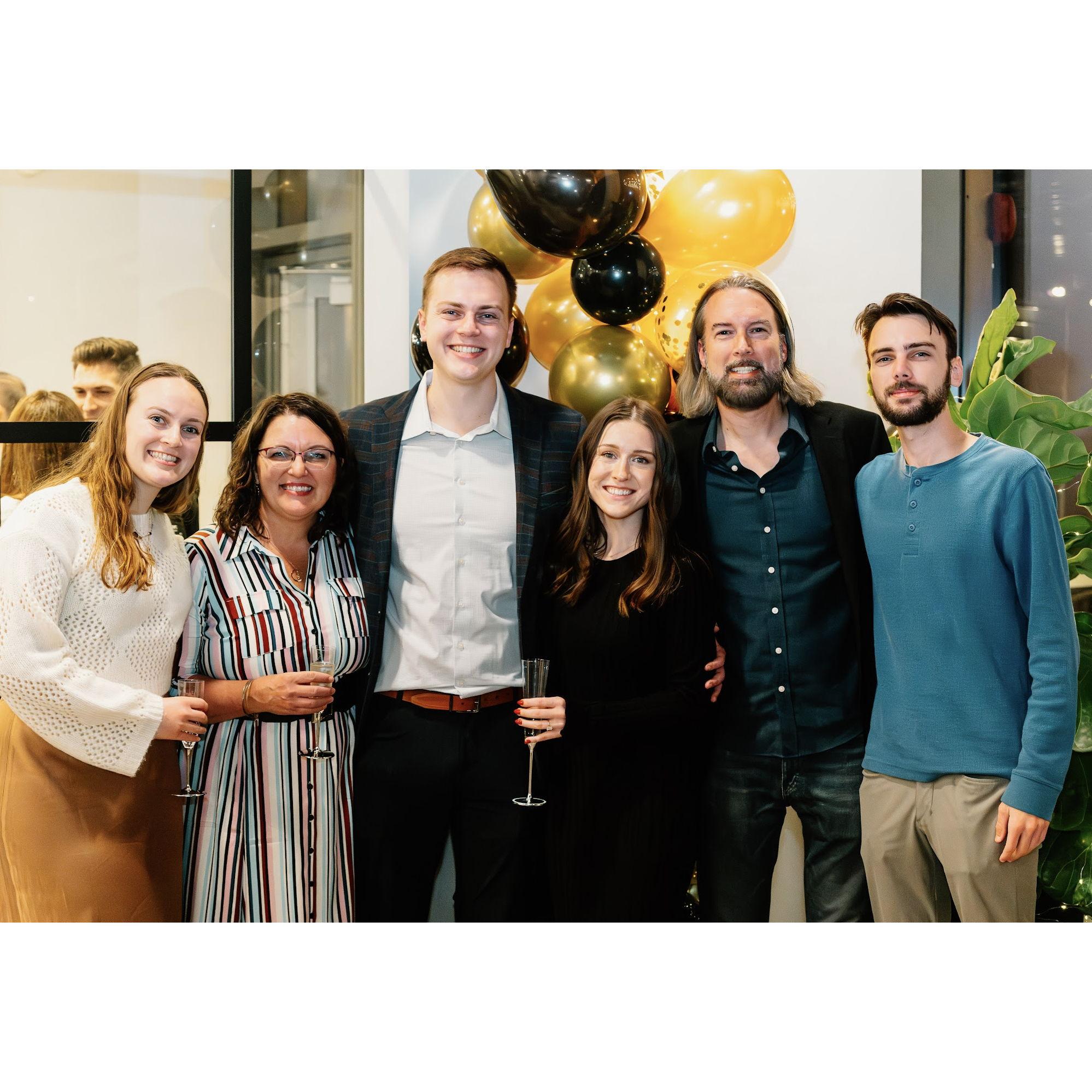 Celebrating our engagement with Jude's family