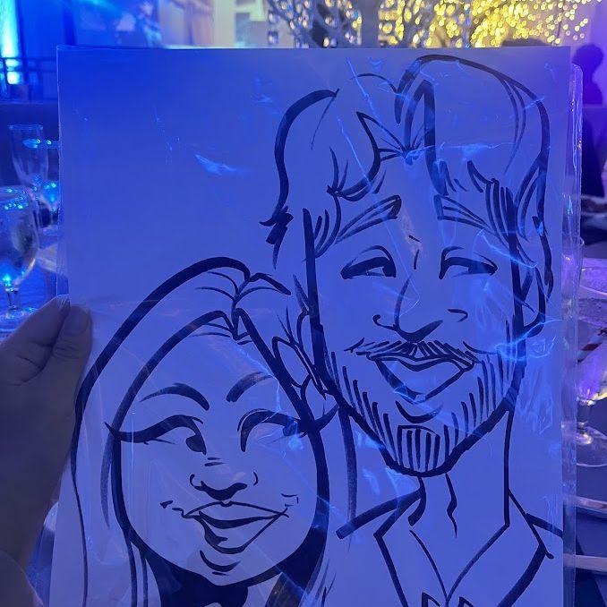 First caricature portrait