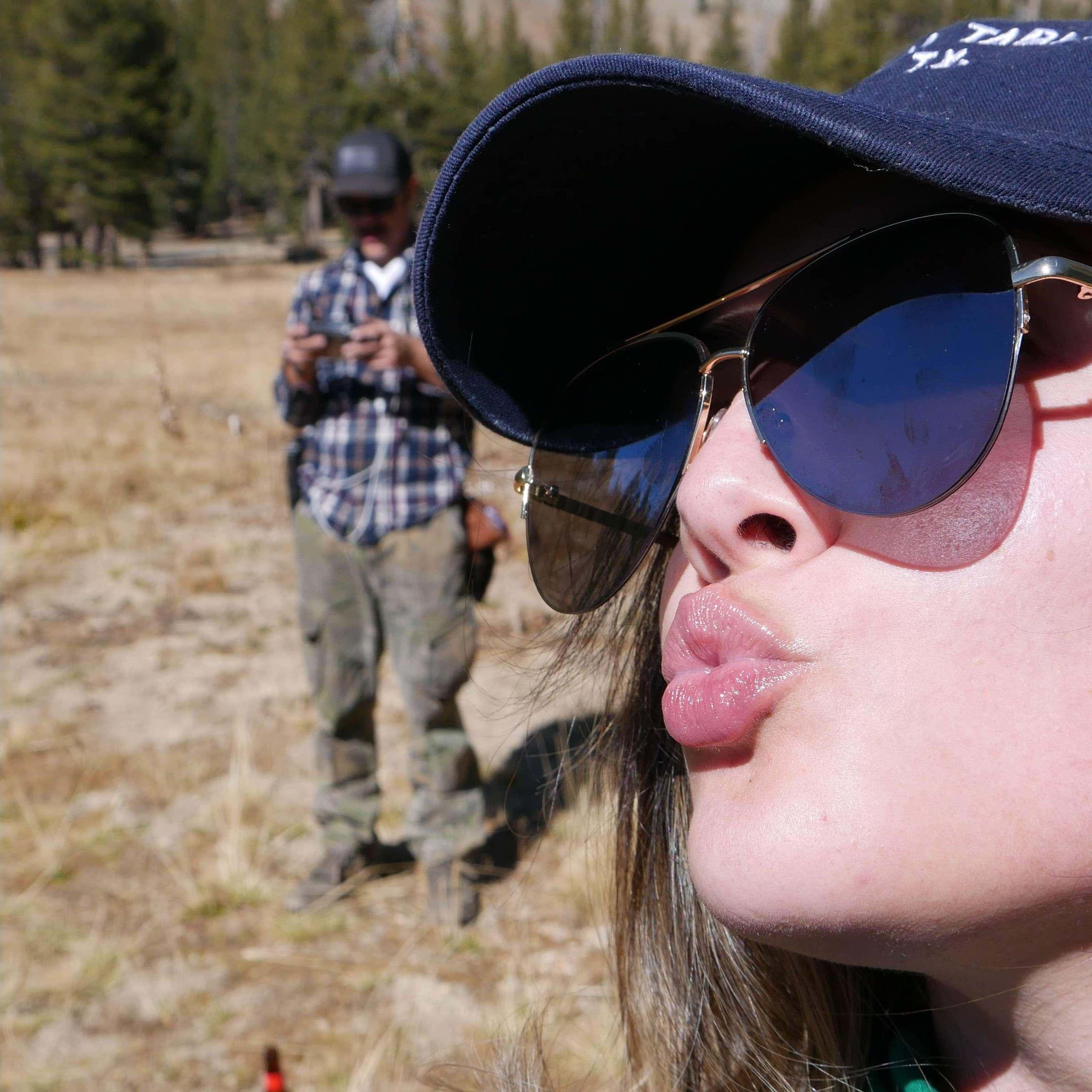 Camping trip selfies