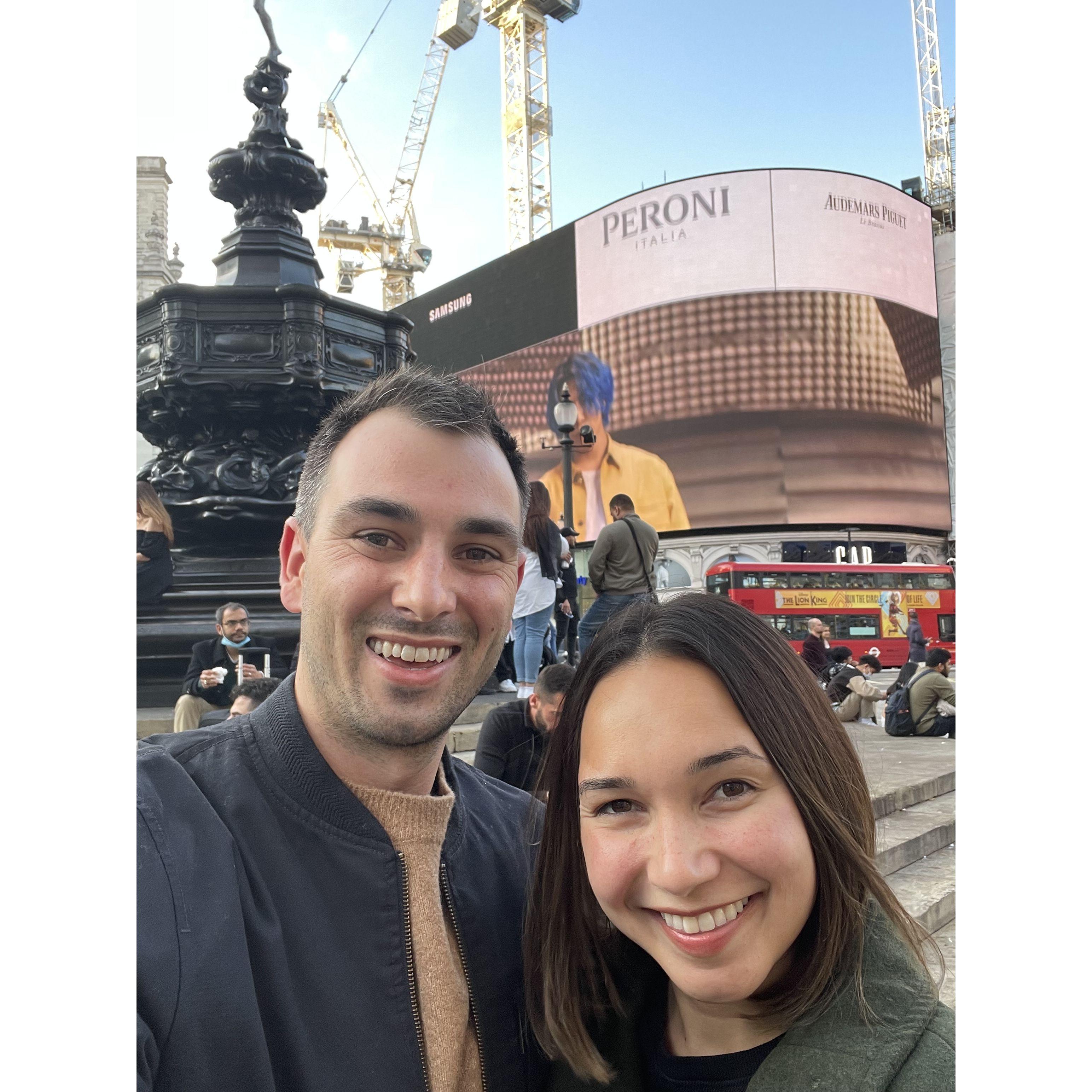 Our first day out after moving to London. September 2021