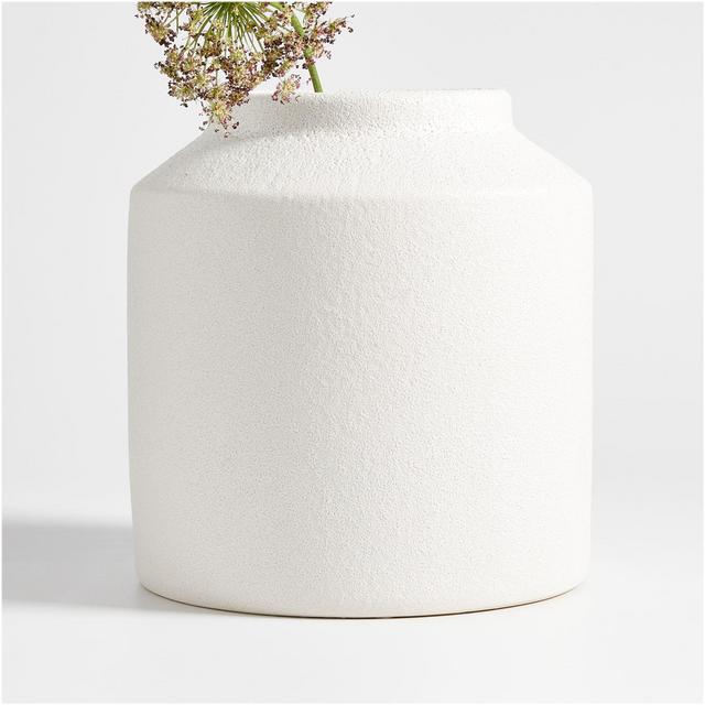Manor Textured White Vase 11"