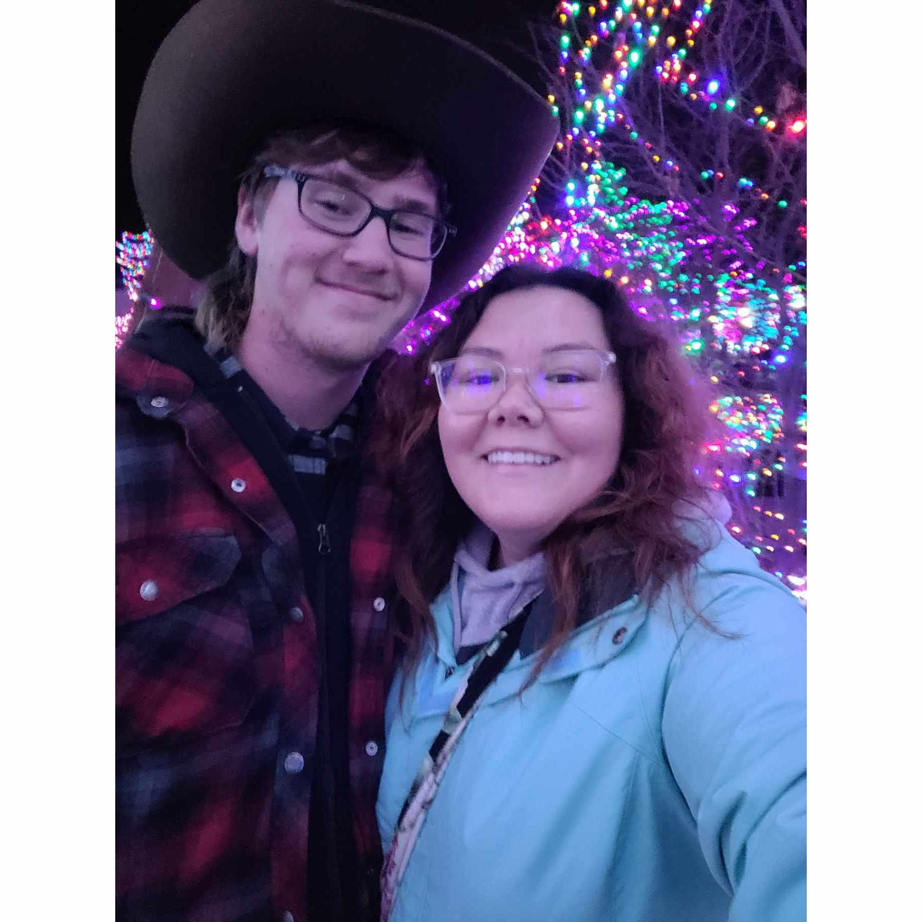 Our first time at the Caldwell Christmas lights.