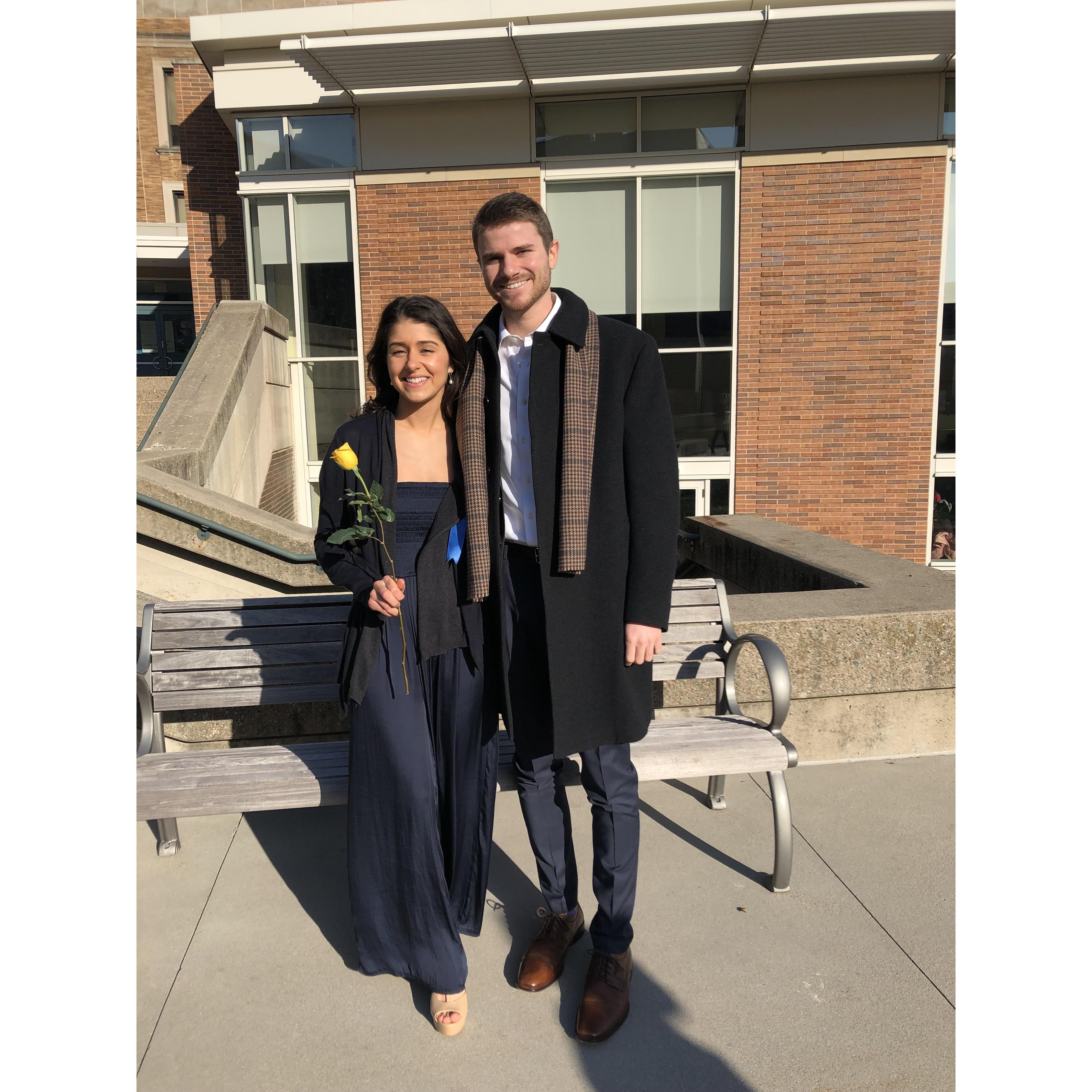 Paris' graduation from Simmon's nursing school (2018)