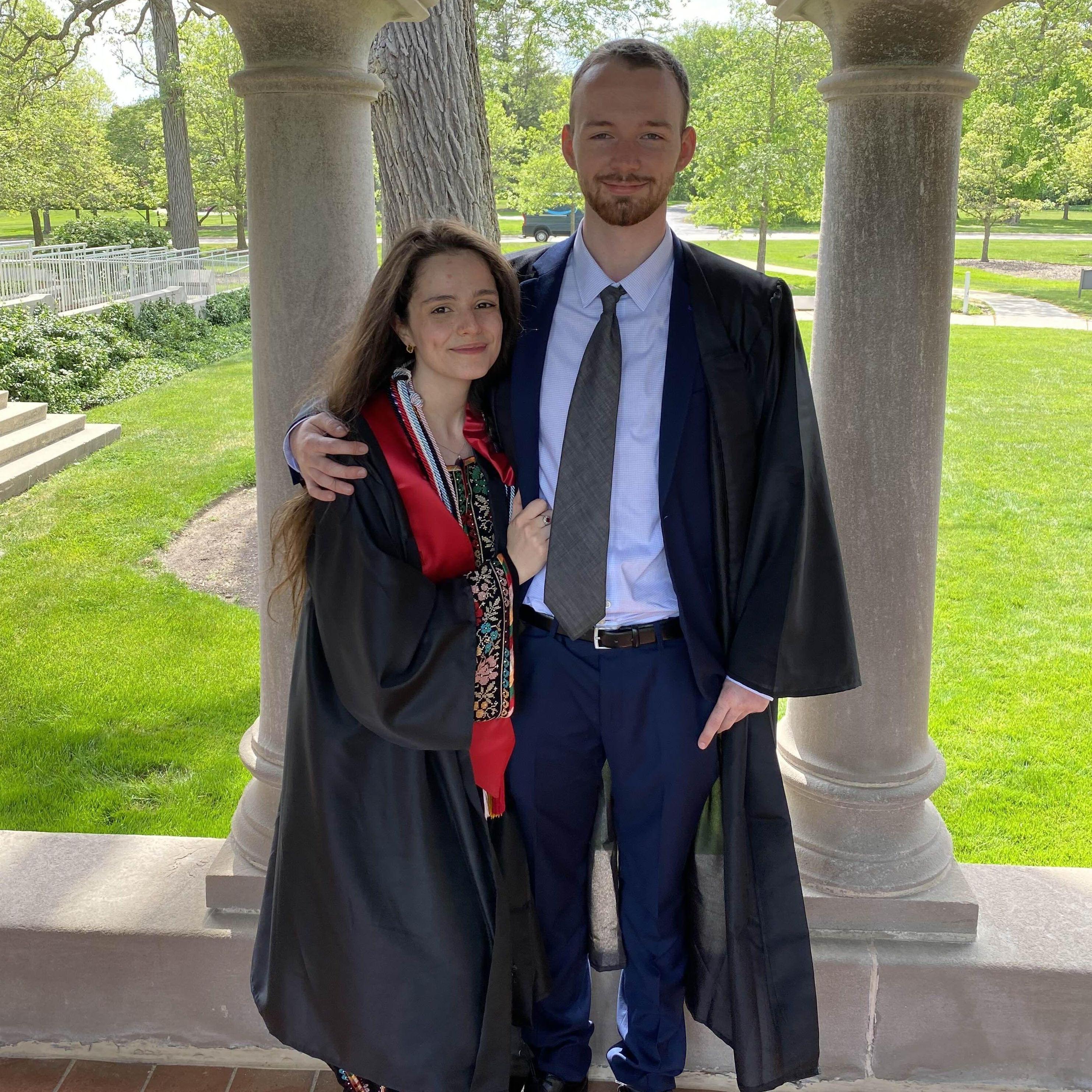 Sandra and Fenn at their Lake Forest College Graduation