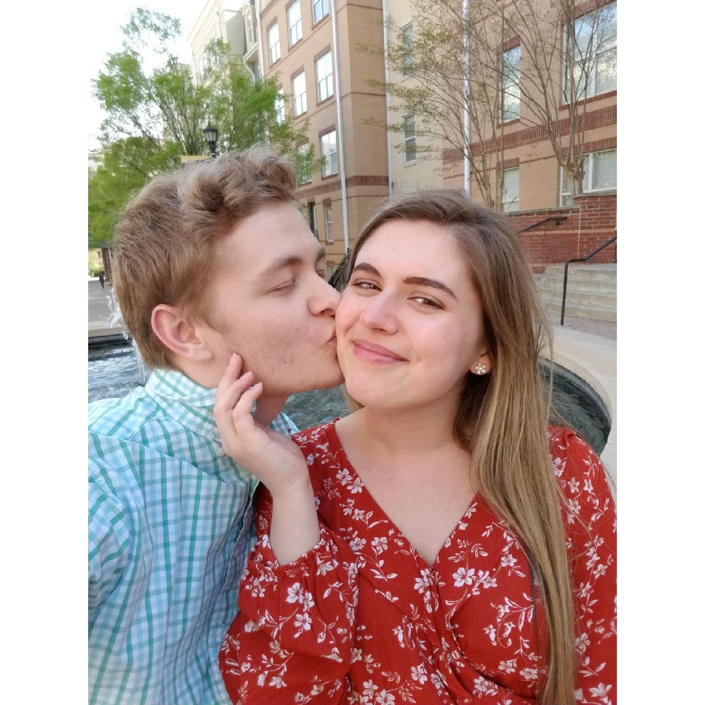 Our first Anniversary which is also Caitlin's mothers birthday, makes it real easy to remember both!