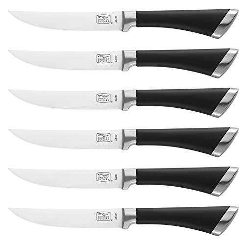 Chicago Cutlery Fusion Steak Knife Set, 6 Pieces, black