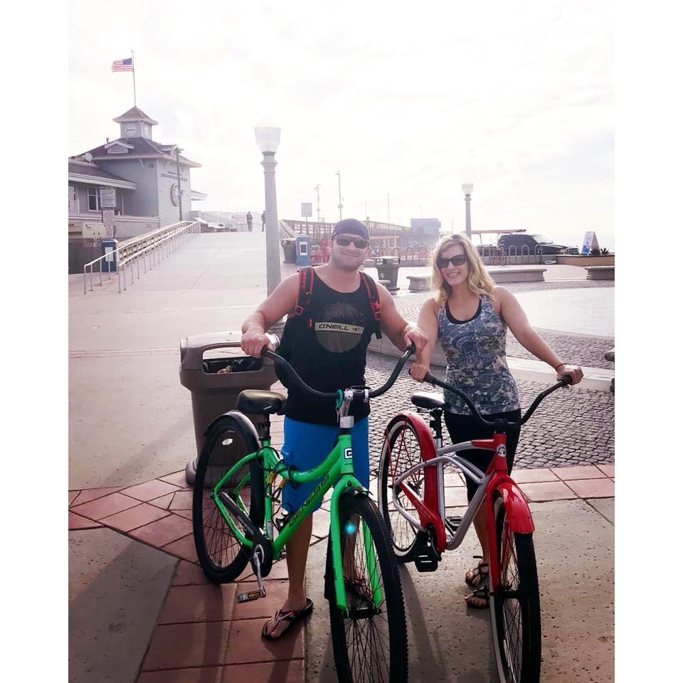 Biking along the beach in Cali