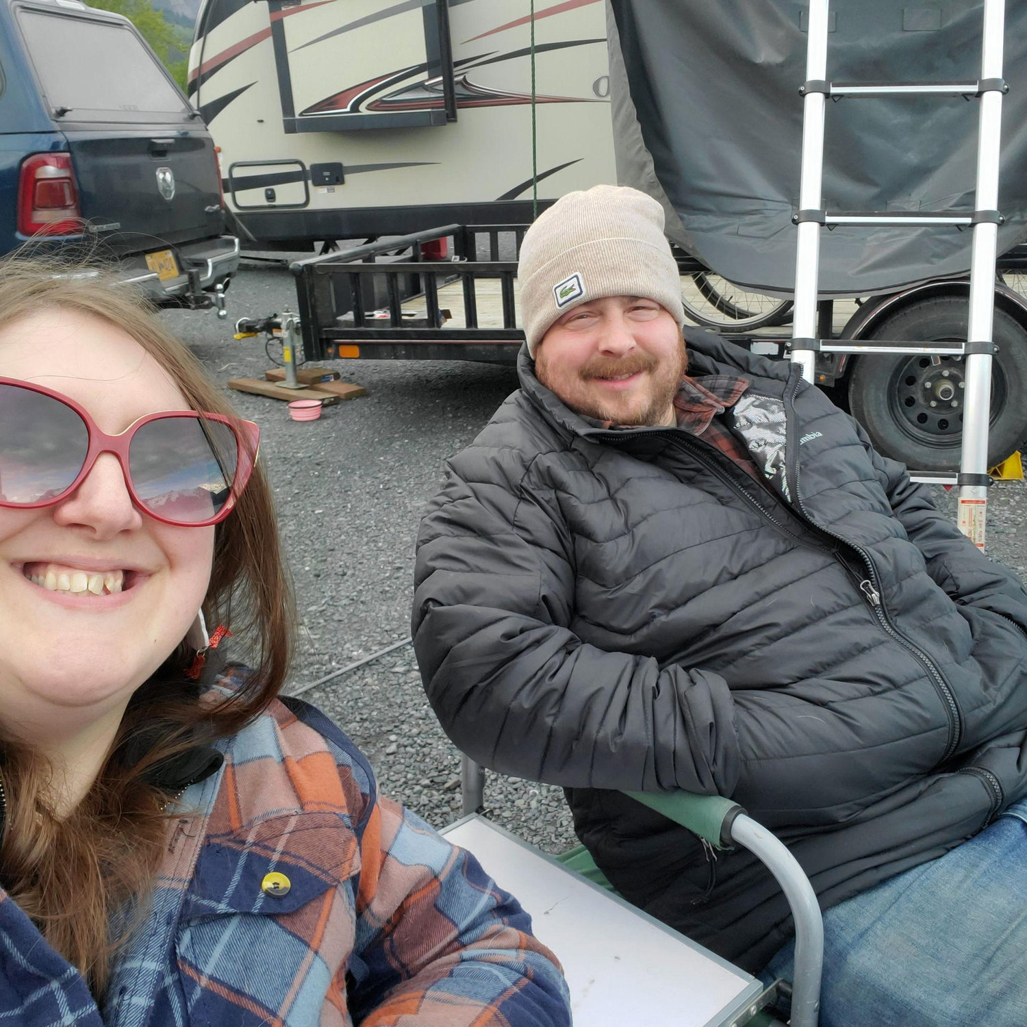 Rainy camping in Seward with friends.