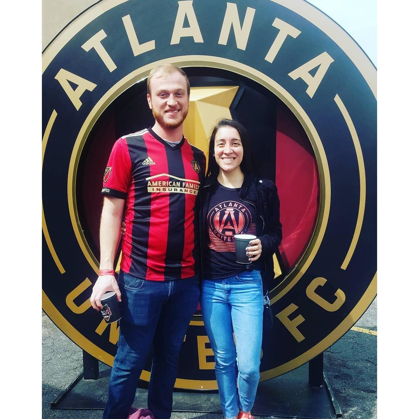 Fun at the Atlanta United Block Party - they got to meet Fabo!