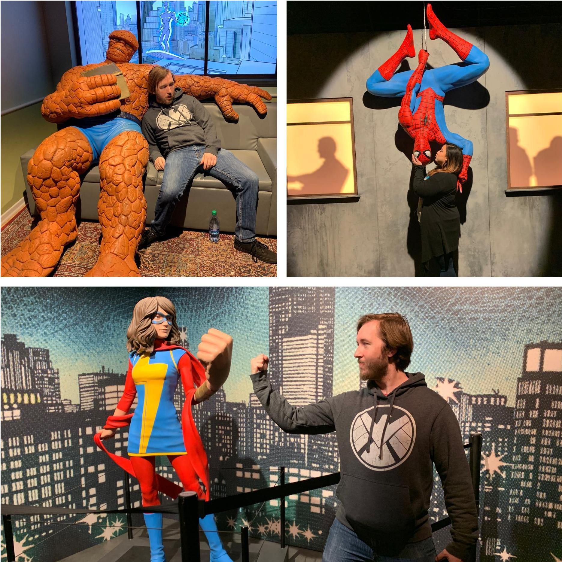 At the Marvel Exhibit at the Franklin Institute for Jon's Birthday