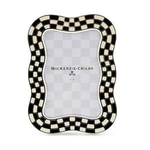 Wavy Check Silver Plated 4"x 6" Frame