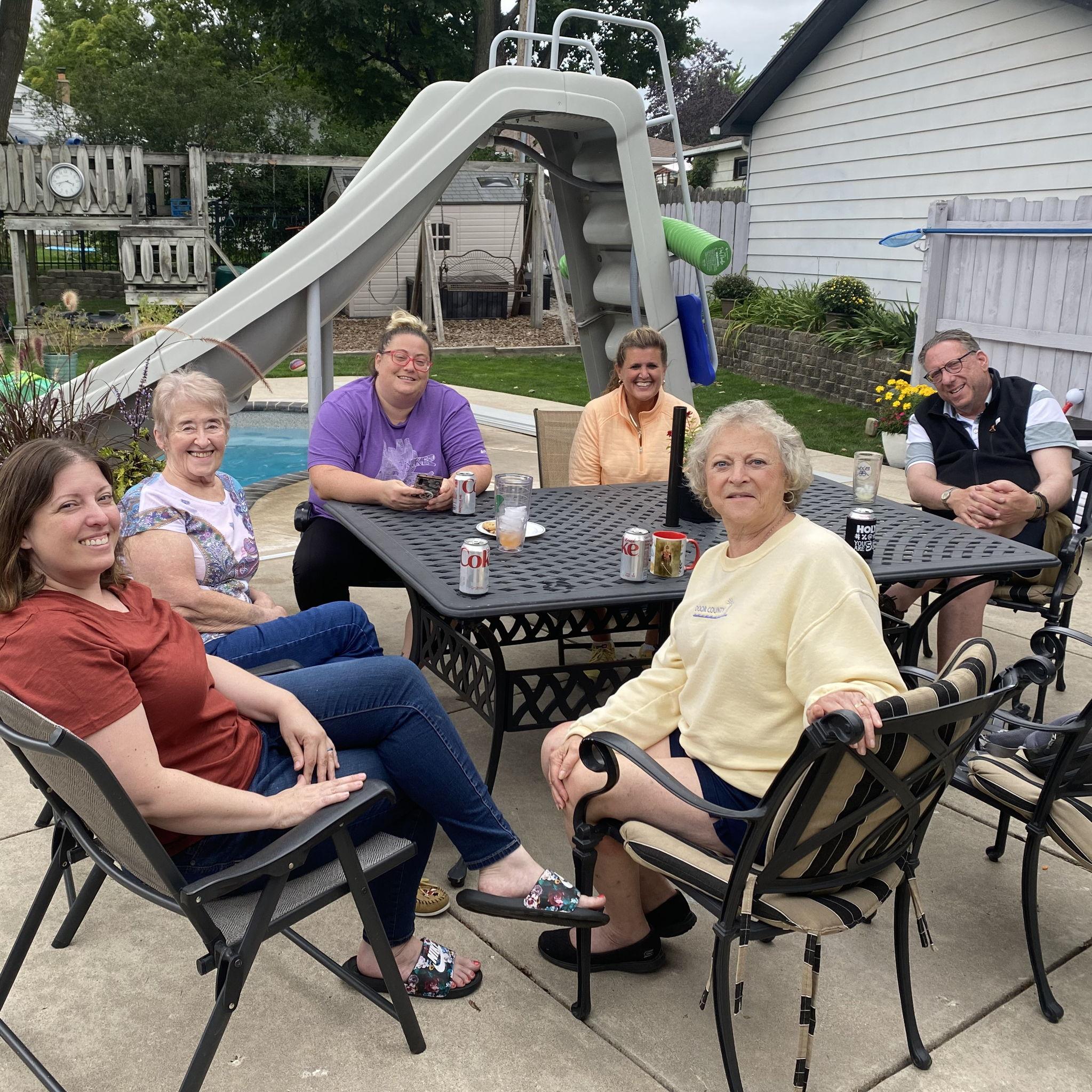 Chuck's first introduction to Raymond's family...