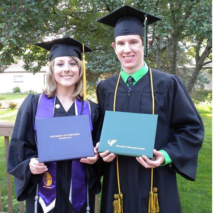 Matt and Christina maintained their long distance relationship throughout their 4 years of undergrad. Matt went to UW-Parkside and Christina attended UW- Stevens Point. Both graduated May 2013.