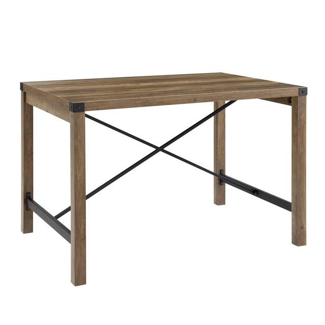 48" Industrial Farmhouse Dining Table Rustic Oak - Saracina Home