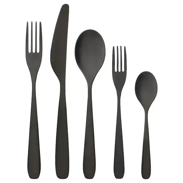 TILLAGD20-piece flatware set, black