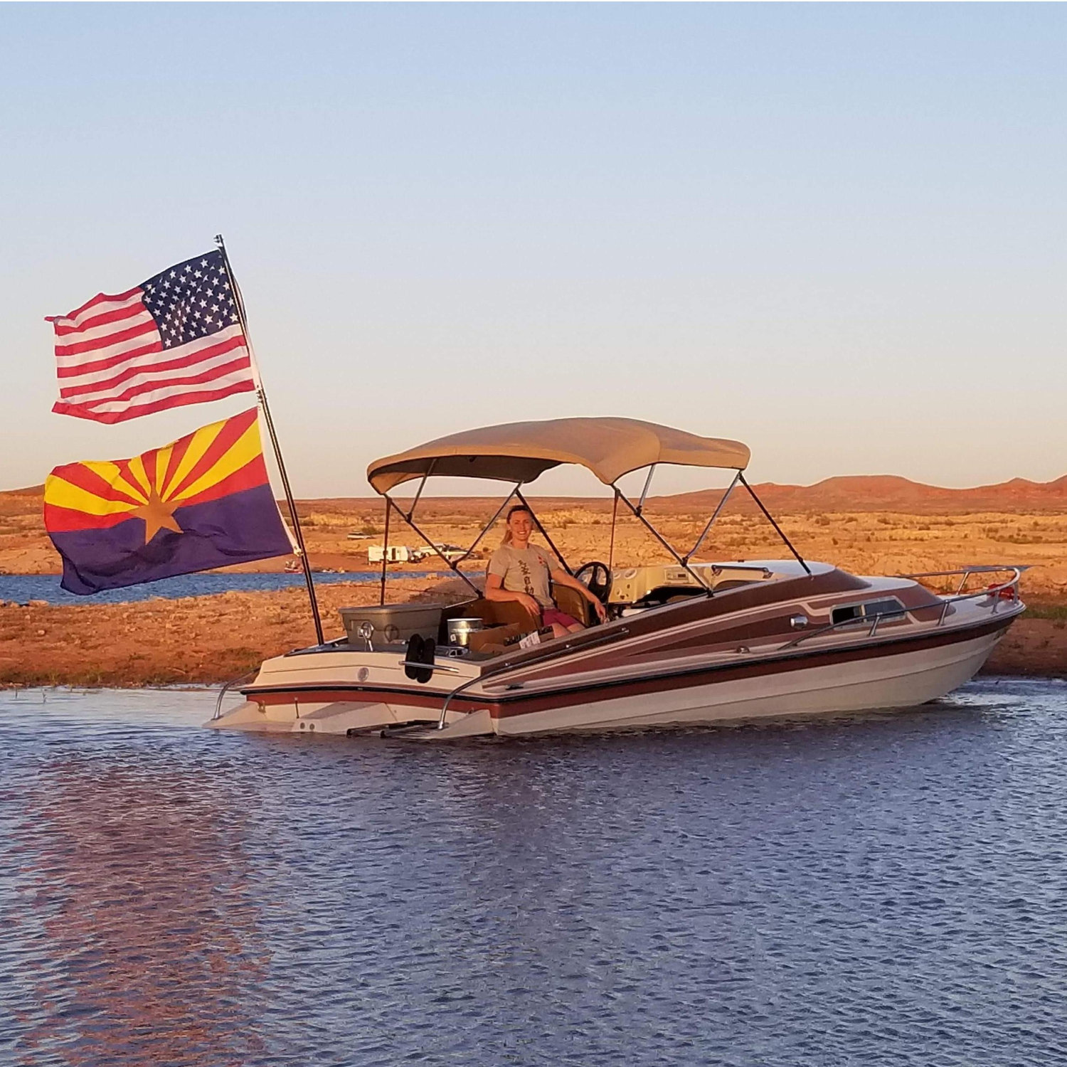 Our first overnight trip on our Lake Powell trip. This boat was a fun project for the summer.