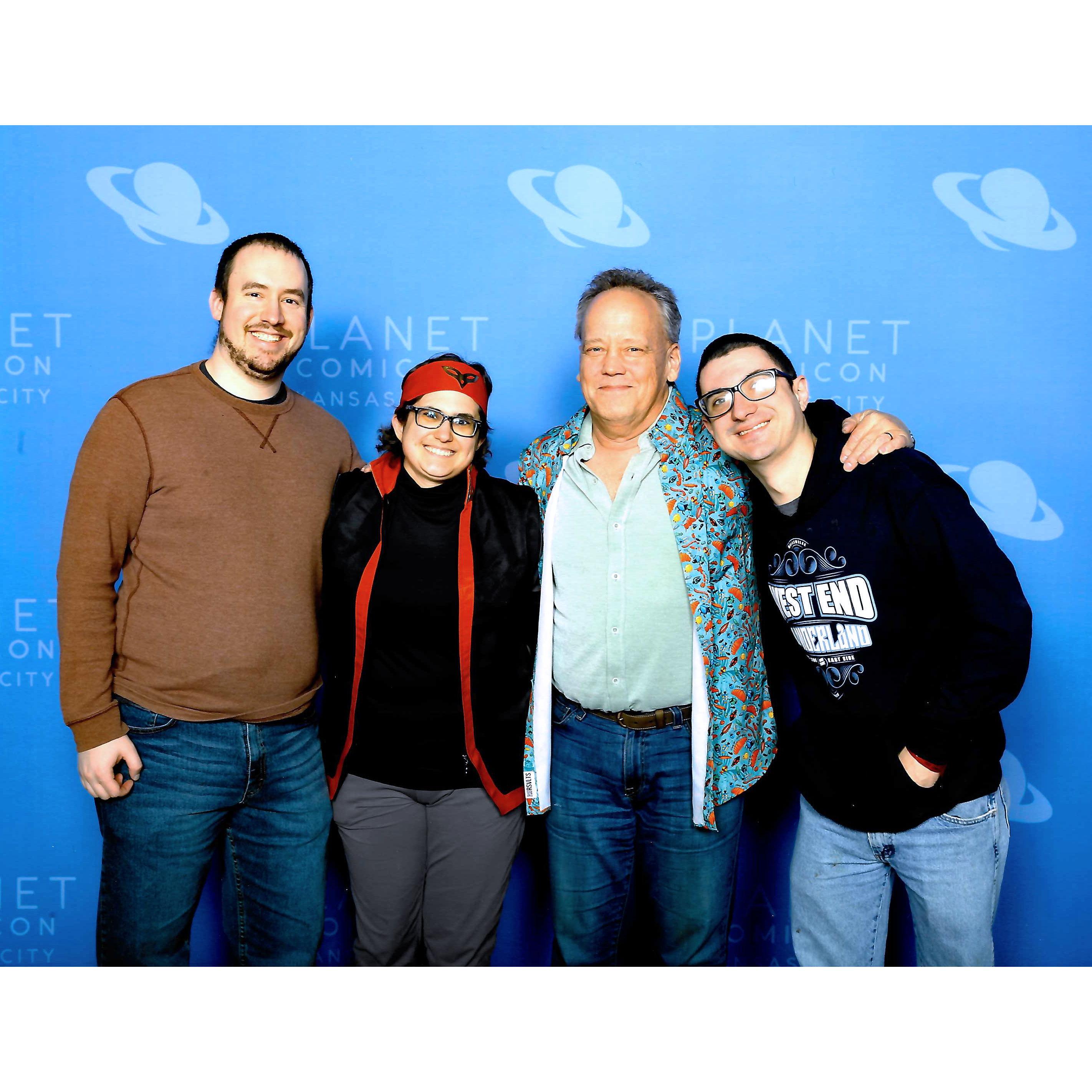 Meeting Dee Bradley Baker with Alex at Planet Comicon Kansas City 2023