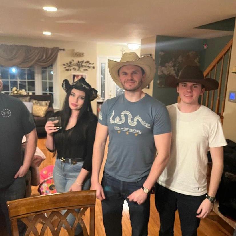 Izabella, Konnor and Karl (the Best Man) at a western themed birthday party !