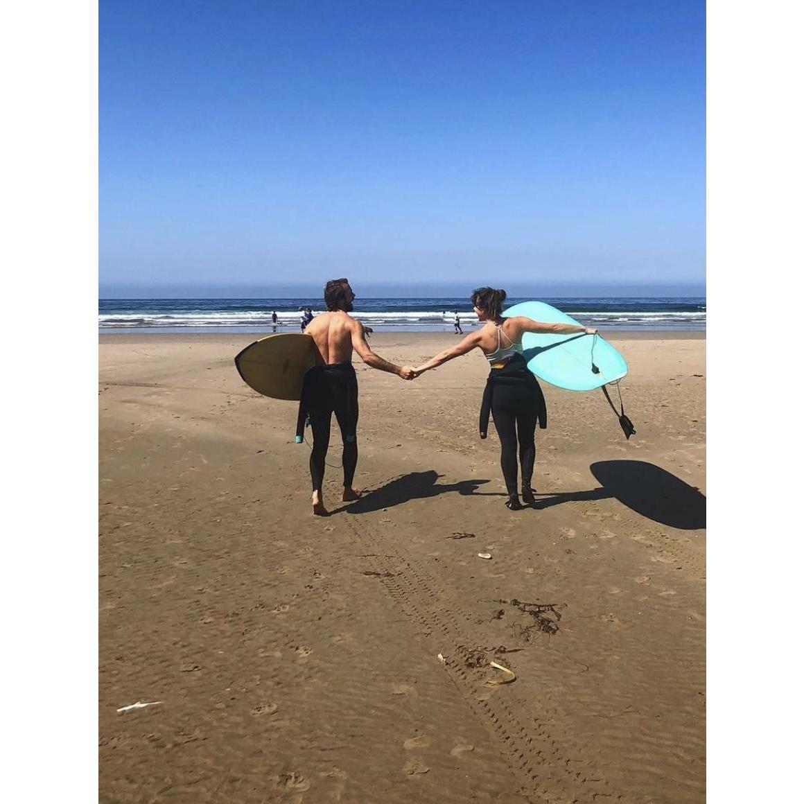 We love to surf together!