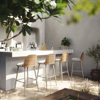 Alexa Performance Fabric Outdoor Counter Stool