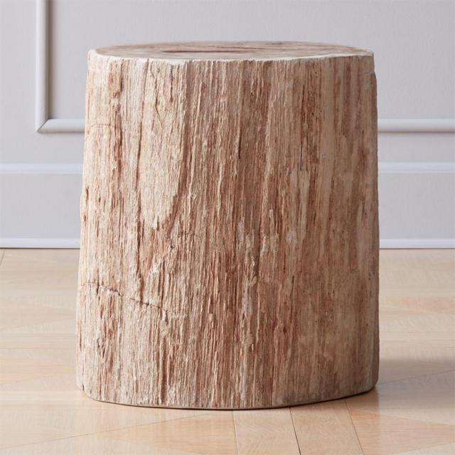 Petrified Wood Side Table - Light