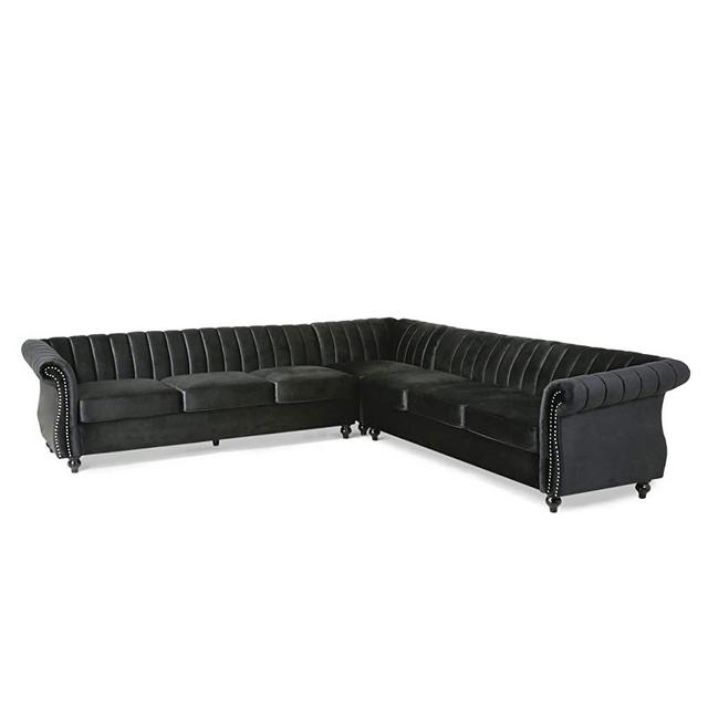 Christopher Knight Home Sunbury Sofa, Black + Dark Brown