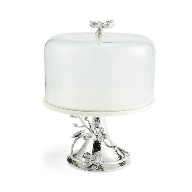 Michael Aram White Orchid Cake Stand with Dome