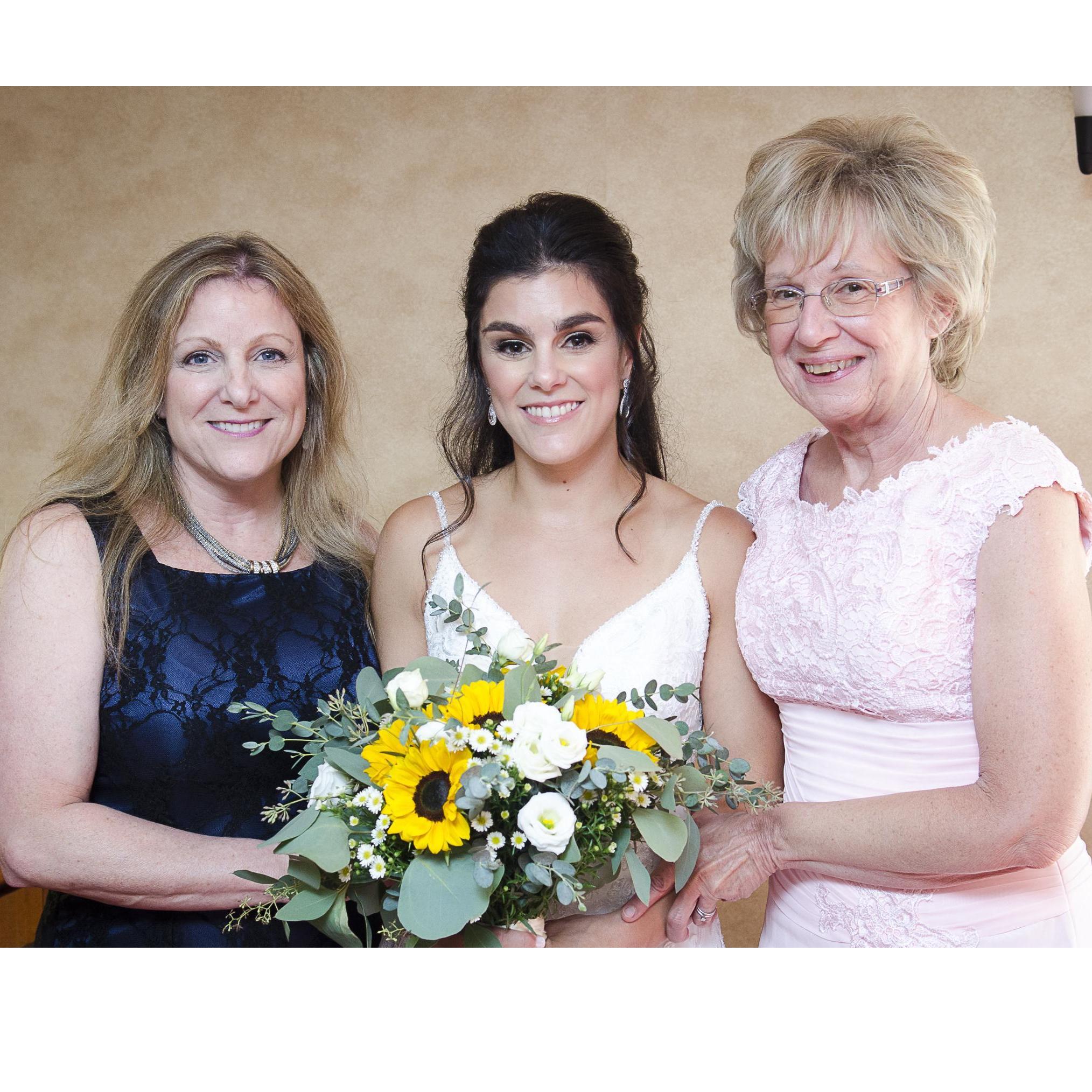 Susie's mom Linda, on the left and Mark's mom Pam, on the right.