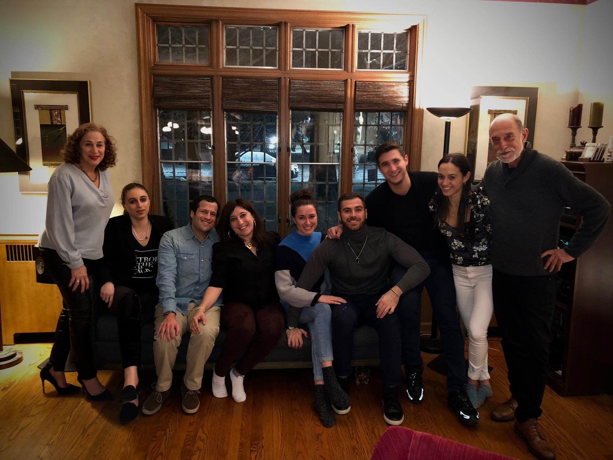 The Magidson family at our post-Thanksgiving/early Chanukah celebration.