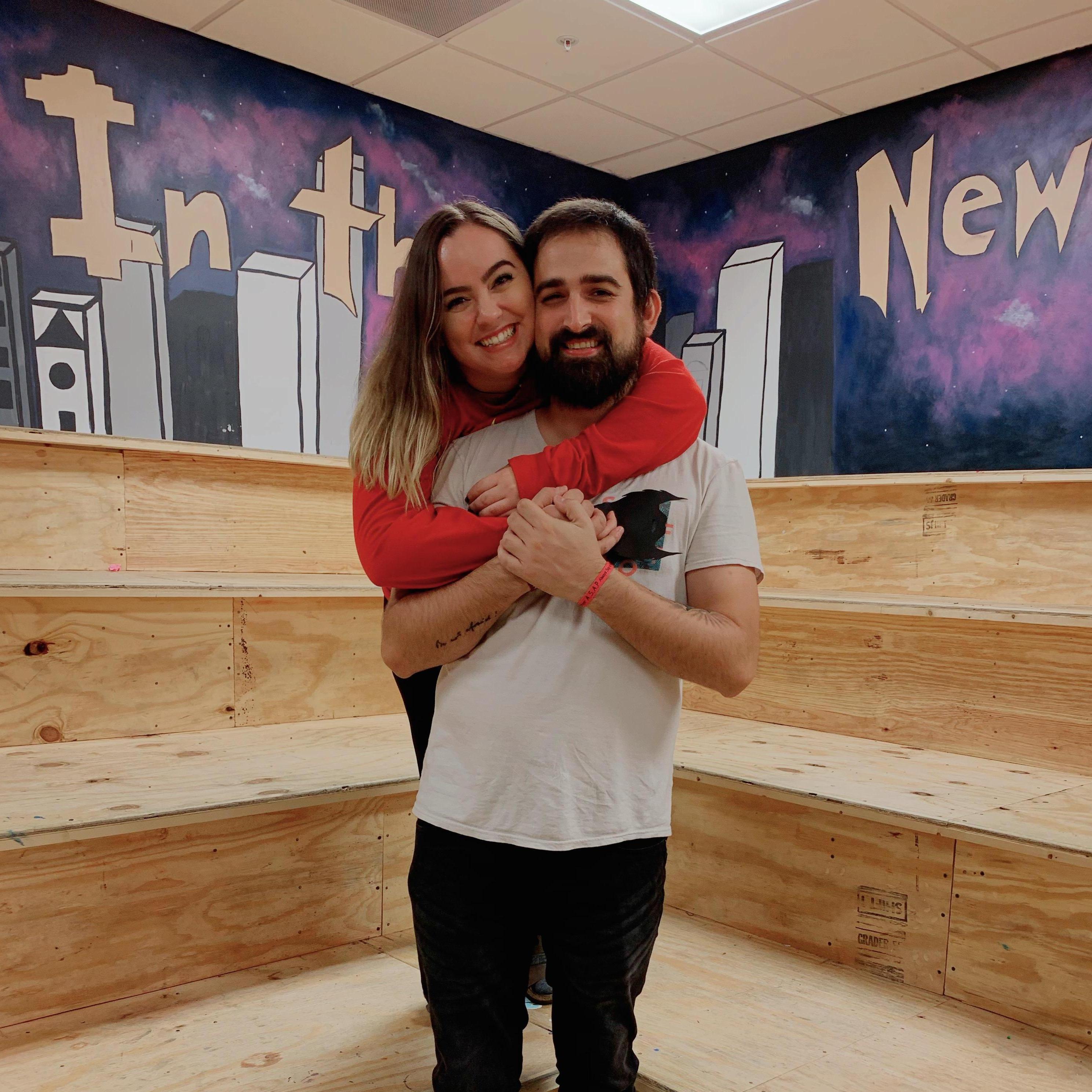 John Mark's surprise farewell party at Sacred Heart in September 2019 (two days before our one year dating anniversary)... We are so grateful for our church family!