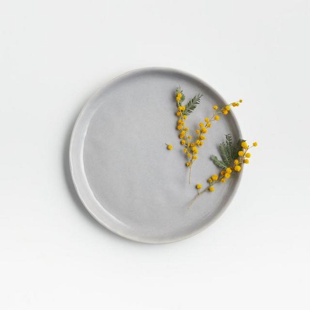 Mercer Grey Round Appetizer Plates, Set of 8