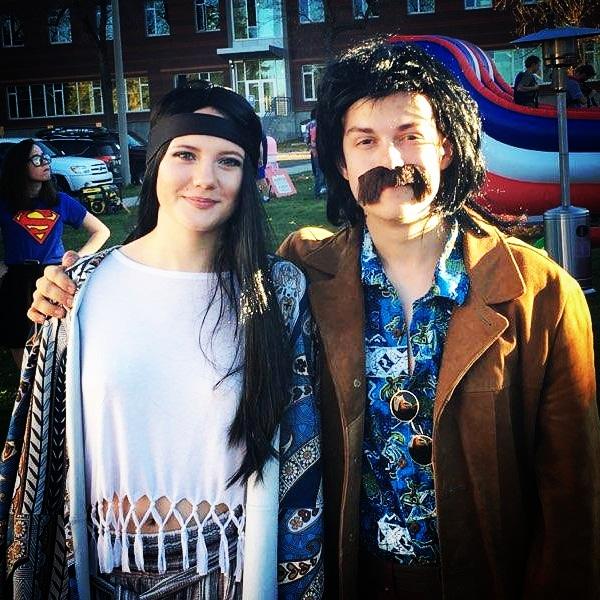 We celebrated Halloween together for the first time at one of James' RA events on campus.