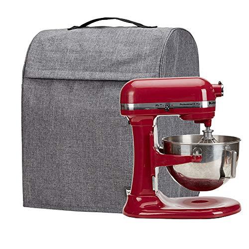 HOMEST Stand Mixer Dust Carry Bag with Pockets for KitchenAid Bowl Lift 5-8  Quart, Grey