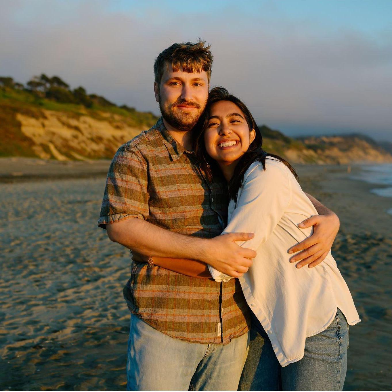 Fun fact: Scott and Camille lived on opposite sides of campus at Northwestern. (Fort Funston)