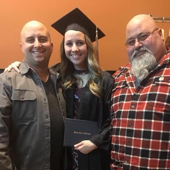 December 2018 University of Dubuque graduation with Greg & Dad