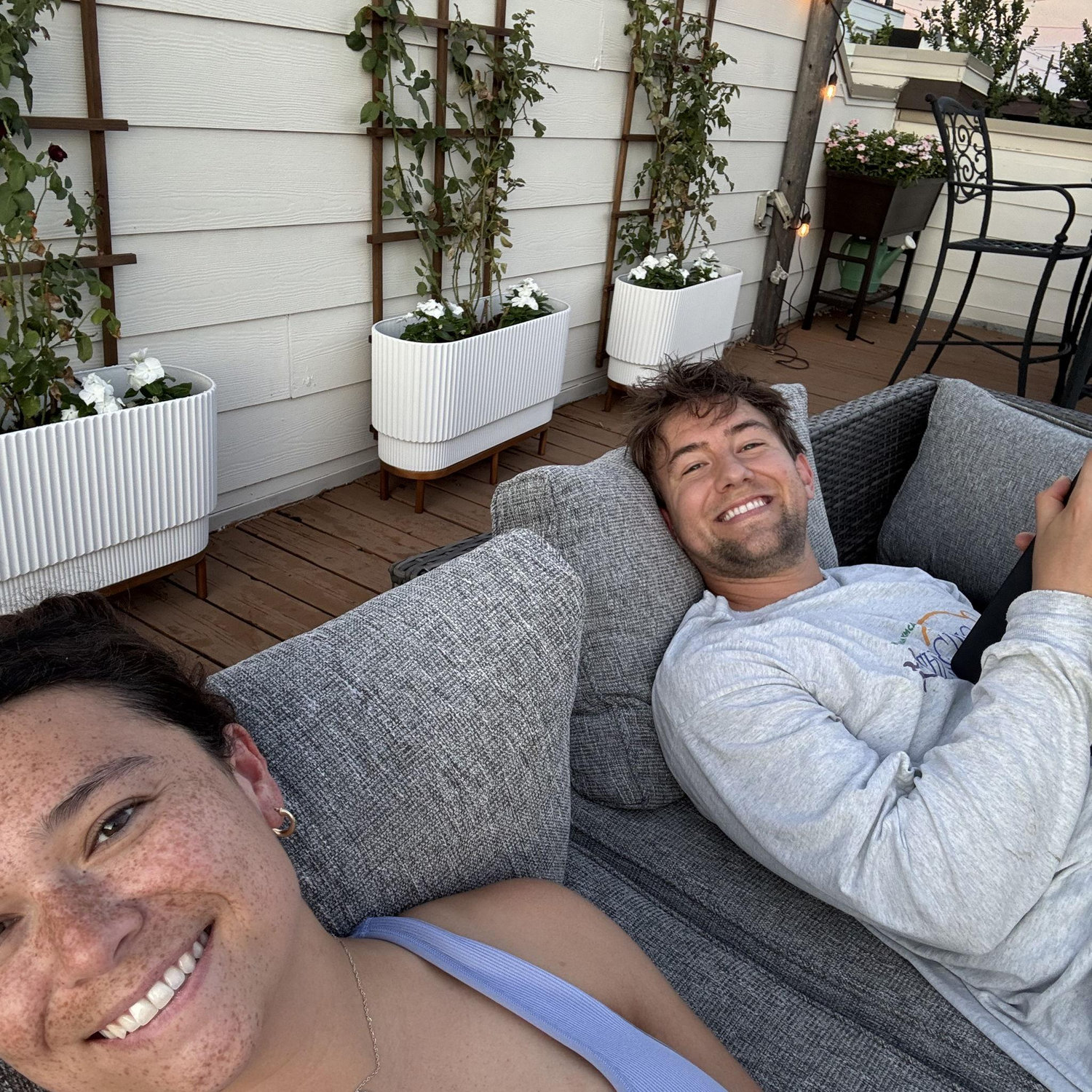 Evenings on our roof!
