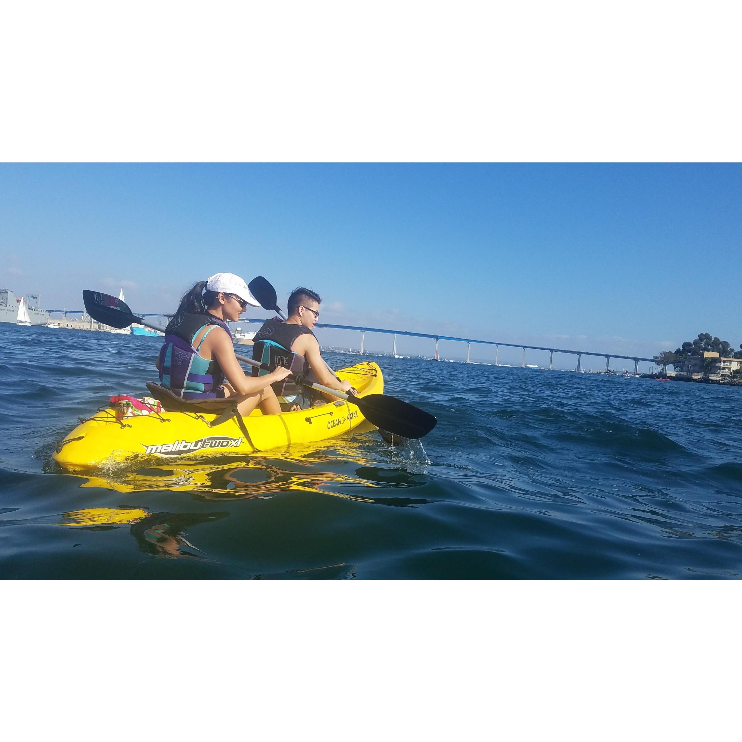 Kayaking to the Coronado Bridge