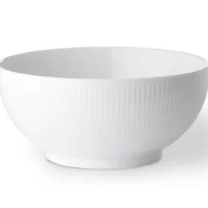 Royal Copenhagen White Fluted Plain Serving Bowl, 6"