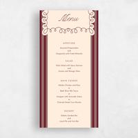 Red Wedding Menu - Imogen
