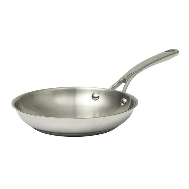 Martha Stewart Castelle 8" Stainless Steel Frying Pan Non Toxic Fry Pan Skillet