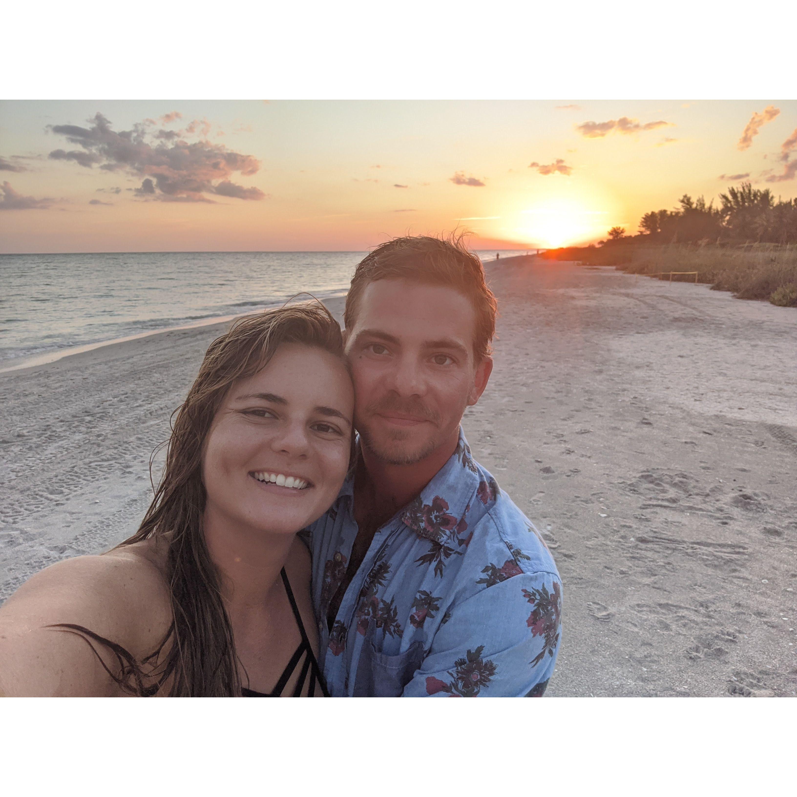 Our first of many beach photos