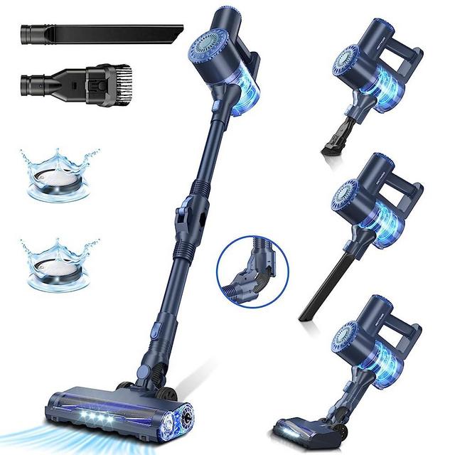 PRETTYCARE Cordless Vacuum Cleaner, 6 in 1 Lightweight Stick Vacuum Self-Standing with Powerful Suction, 180° Bendable Wand Rechargeable Cordless Vacuum for Hardwood Floor Pet Hair
