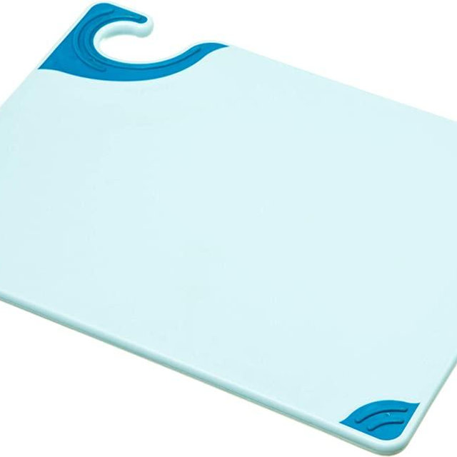 San Jamar CBG912BL Saf-T-Grip Cutting Board, Blue, 9" x 12" x 0.375"