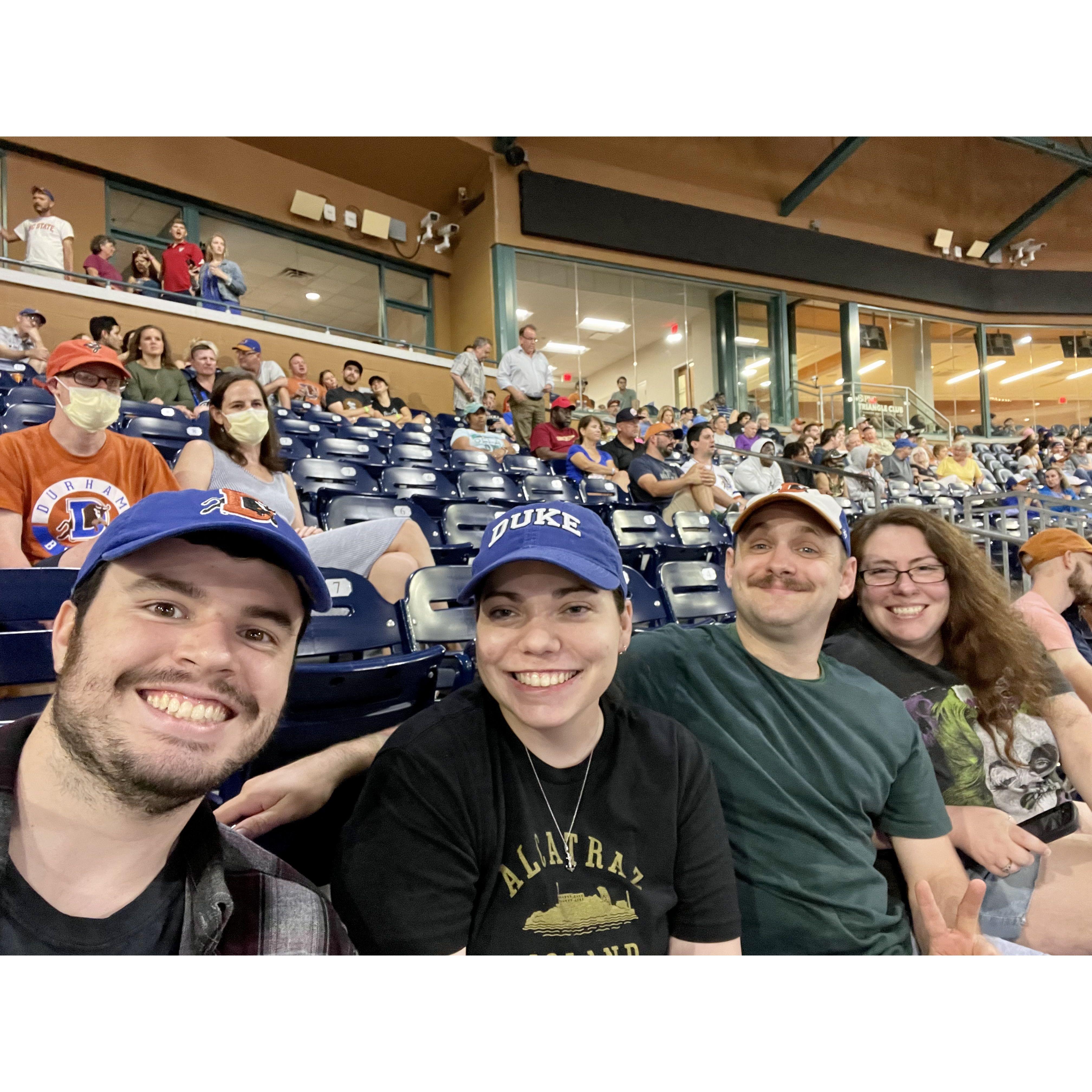 Durham Bulls game with friends